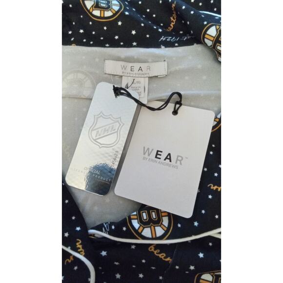 Boston Bruins Wear by Erin Andrews LS Shirt & Pant Sleep Set Women's XL - Picture 7 of 9